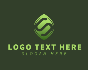 Eco Leaf Letter S logo design