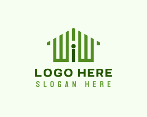 Village - Green Residential Real Estate logo design