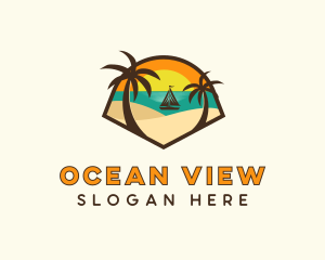 Sunset Beach Resort logo design