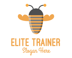 Orange Bee Stripes logo design