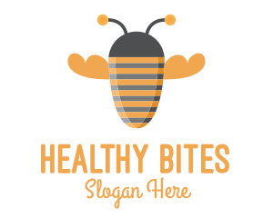 Orange Bee Stripes logo design