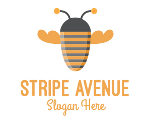 Stripes - Orange Bee Stripes logo design