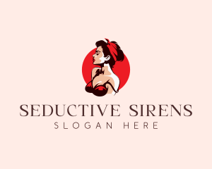 Seductive Bandana Lady logo design