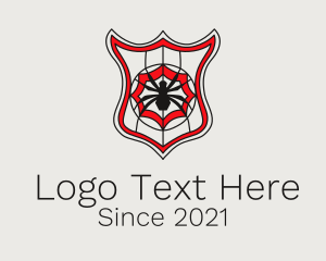 Protection - Spider Web Shield logo design