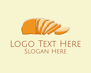 Bread Shop - Wheat Bread Slice logo design