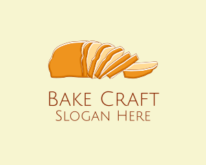 Wheat Bread Slice logo design