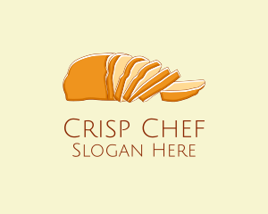 Wheat Bread Slice logo design