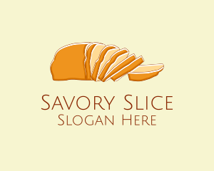 Wheat Bread Slice logo design
