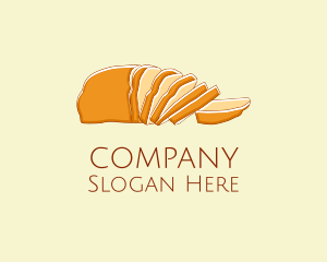 Baker - Wheat Bread Slice logo design