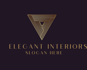 Elegant Modern Triangle logo design