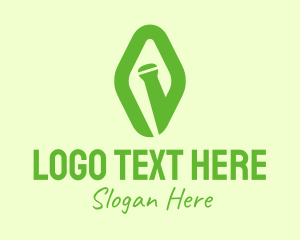 Drugstore - Green Diamond Mortar logo design