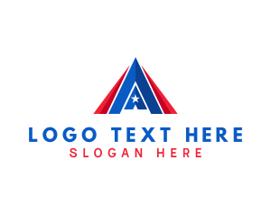 American - Letter A Star Company logo design