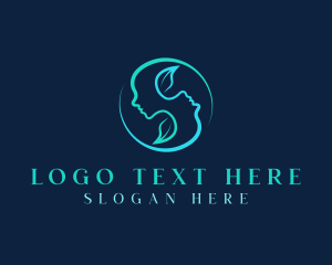 Eco - Psychology Leaf Mental logo design