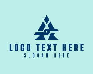Cyber - Geometric Letter A logo design