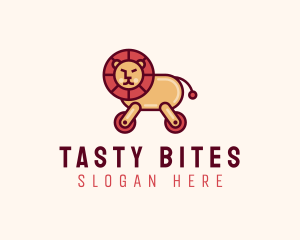 Toy Store - Wheeled Lion Toy logo design