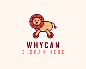 Daycare Center - Wheeled Lion Toy logo design