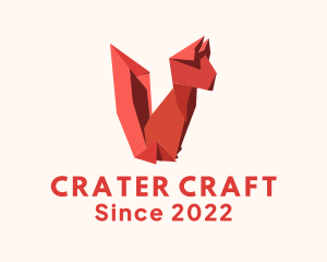 Fox Origami Craft logo design