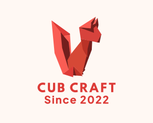 Fox Origami Craft logo design