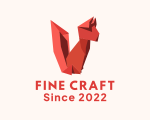 Fox Origami Craft logo design