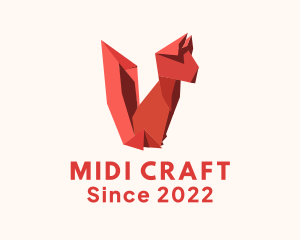 Fox Origami Craft logo design