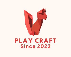 Fox Origami Craft logo design