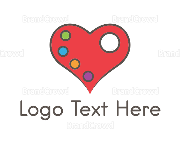 Heart Color Palette Logo