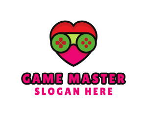 Nintendo - Heart Romantic Gaming logo design