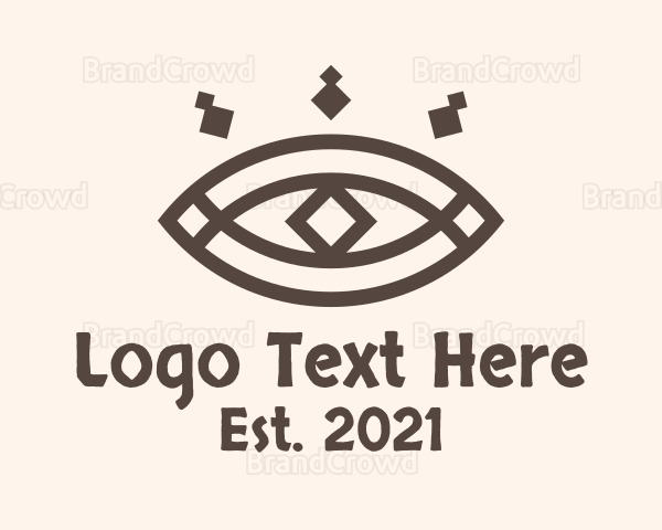 Brown Tribal Eye Logo