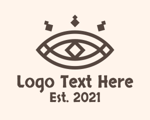 Sight - Brown Tribal Eye logo design