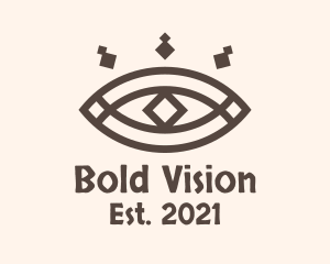 Brown Tribal Eye logo design