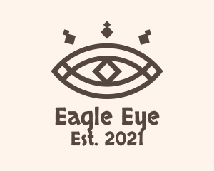 Brown Tribal Eye logo design