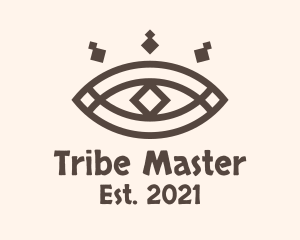 Brown Tribal Eye logo design