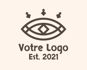 Brown Tribal Eye logo design