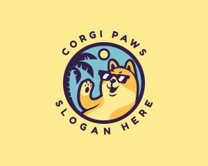 Summer Beach Dog logo design