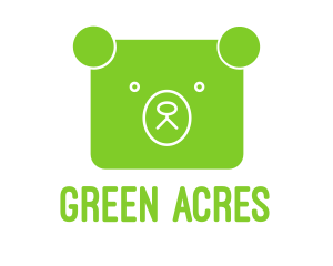 Green Bear Square logo design