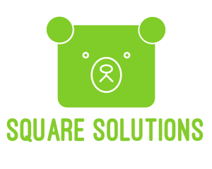 Green Bear Square logo design