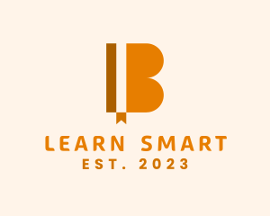Educate - Bookmark Library Letter B logo design
