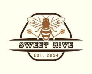 Beekeeper Honey Hive logo design