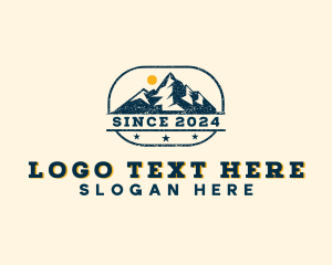 Trekking - Mountain Summit Trekking logo design