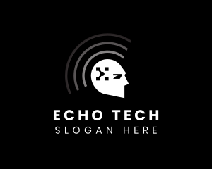 Echo - Artificial Intelligence Circuit Signal logo design