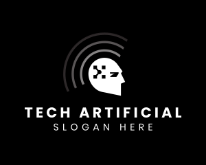 Artificial - Artificial Intelligence Circuit Signal logo design