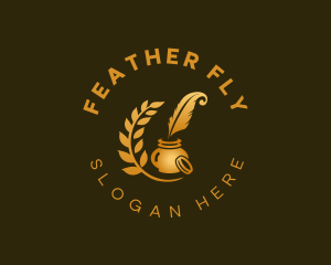 Publisher Feather Ink logo design