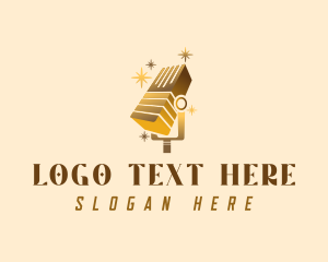 Sing - Elegant Microphone Stars logo design