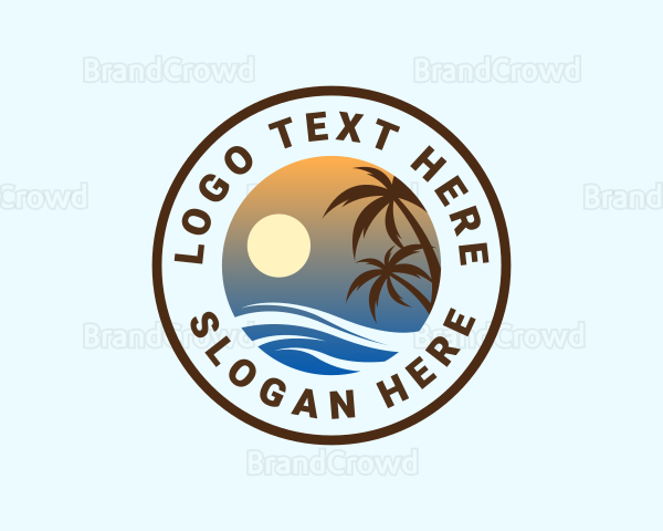 Tropical Island Getaway Vacation Logo