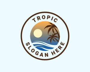 Tropical Island Getaway Vacation  logo design