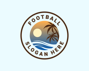 Palm Beach - Tropical Island Getaway Vacation logo design
