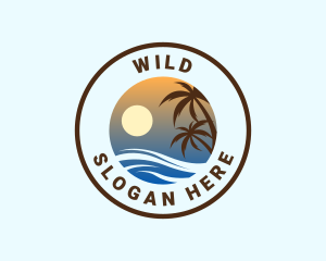 Ocean - Tropical Island Getaway Vacation logo design