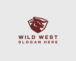 Wild Bull Shield logo design