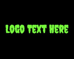 Green Creepy Slime Font Logo