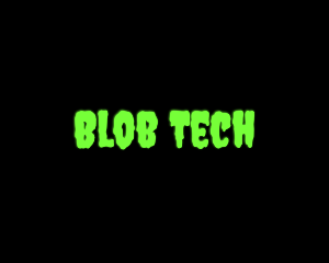 Blob - Green Creepy Slime Font logo design